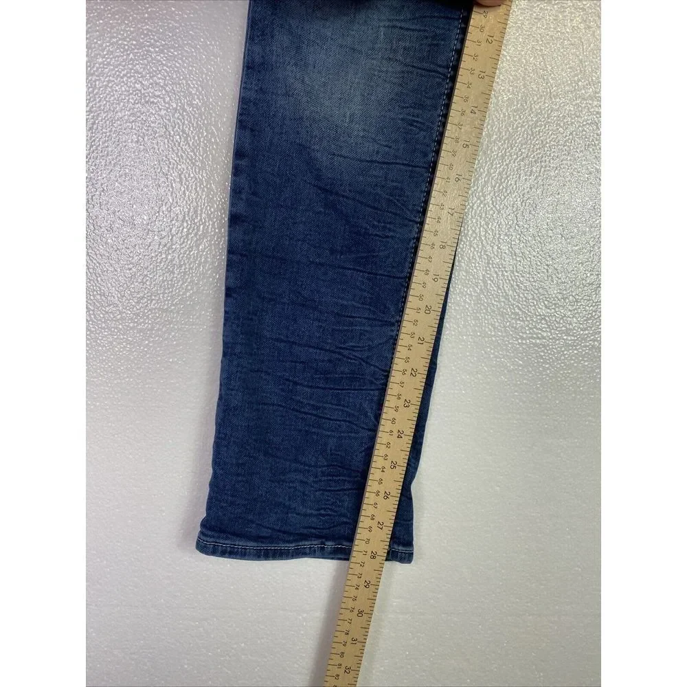 BKE Jake Jeans Mens 30X30 Straight Mid Rise‎ Distressed Blue Stretch Denim